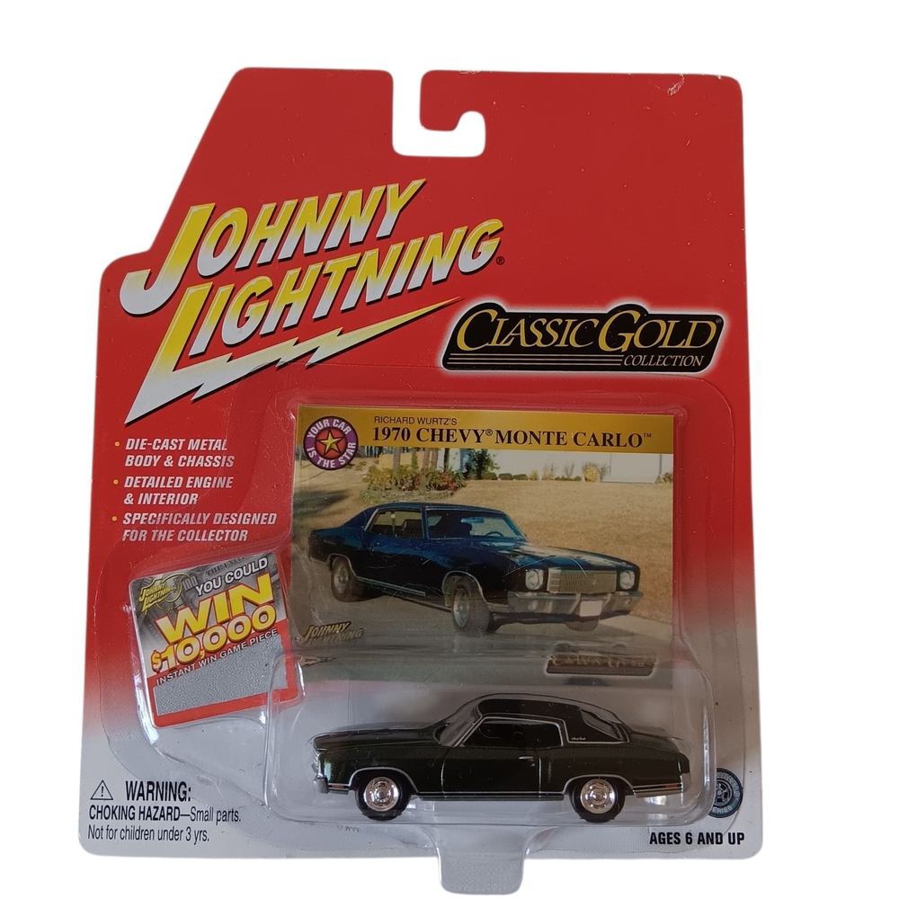 Johnny Lightning 1970 Chevy Monte Carlo Die-Cast Car - Black
